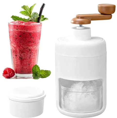 Casbomy Broyeur à glace manuel avec 3 bacs à glace, idéal pour smoothies, glace pilée et cocktails glacés - Machine à cône de neige portable