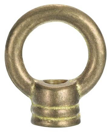 sourcing map Écrou à œil 59,9 kg Charge maximale M10 Anneau en forme d'anneau femelle en cuivre pour suspension de lampe lustre, 42 x 33 mm