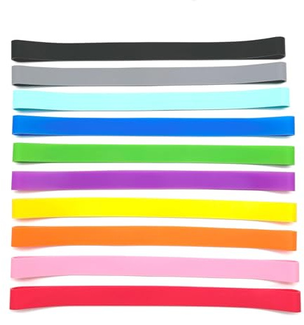 12 Stück Gummibänder Breit, 20x1cm Gummiringe Dicke, Silikon Gummibänder Groß, Haushaltsgummis Breit, Mülleimer Gummiband, Bunte, Wiederverwendbar, für Büro, Zuhause, Schulbedarf