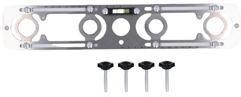 WOHPNLE Niveau de tuyau à eau chaude et froide, outil d'emplacement de la tête de douche portable en acier inoxydable avec vis d'alignement de précision