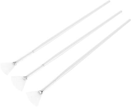 AUTSUPPL 3stücke Gesichtsmaskenpinsel Mit Langem Griff Weicher Fächerform Für Präzises Auftragen Ergonomisch Leicht Und Portabel Für Hautpflege
