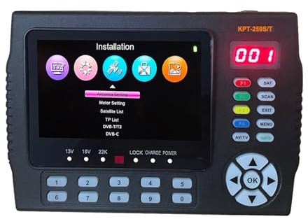 DVB-S2 DVB-T2 DVB-C Satellite Finder Meter HD TV Receiver Spectrum Analysis Quick Scan