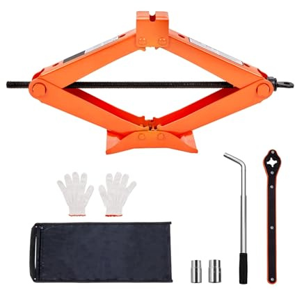 Gatos para Coche Gato de Tijera de 2,5 toneladas/5512 Libras, Gato de Tijera para Coche, Rango de elevación de 3,7 -17,1, Gato Elevador de Tijera, Gato de neumático para Coche Gato para Coche Kit