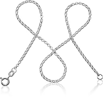modabilé Erbskette Damen Halskette aus 925er Sterling Silber (35cm-90cm I 2mm breit) Silberkette 925 ohne Anhänger Echt Silberne Kette für Frauen Kurz