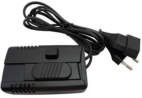Regolatore di luminosità LED (regolatore girevole con cavo) 1-60 Watt a regolazione continua, silenzioso, Nero