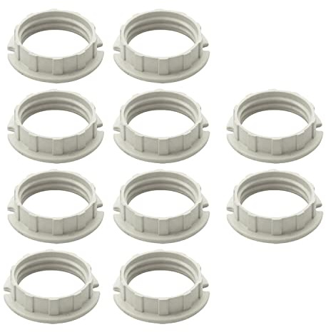 G9 Lampenschirmring aus Kunststoff, Lampenschirmring für G9-Lampenfassung, Weiß (10)