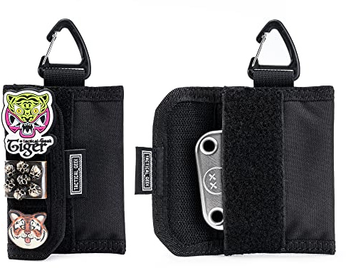 TACTICAL_GEEK Storage A2S EDC Pouch Bags 500D Nylon Pocket Organizer für Herren Kleiner kompakter EDC Pouch Organizer für EDC-Element, Feuerzeug, EDC-Münzen, mit DIY Patch Bereich, Schwarz