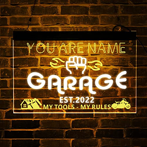 Benutzerdefinierte Garage Leuchtreklame, Garage Led-schild, Garage Neonlicht, Benutzerdefinierte Garage Bar Zeichen, Garage Zeichen Für Männer Led, Personalisierte Garage Zeichen