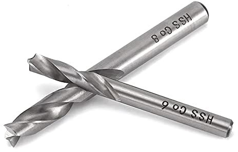 Mesee Set di 2 Punta per Saldatura a Punti, Fresa per Punti di Saldatura HSS Co M6&M8, Kit di Strumenti per Foratura per Saldatura in Acciaio ad Alta Velocità e Cobalto per Lavori di Carrozzeria