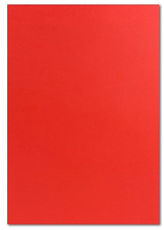 50 DIN A5 Papier-bögen Planobogen - Rot - 240 g/m² - 14,8 x 21 cm - Bastelbogen Ton-Papier Fotokarton Bastel-Papier Ton-Karton - FarbenFroh