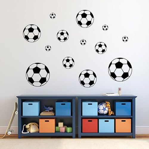 Vinyl Kinderzimmer Wandaufkleber 14 Fußball Wandtattoos Junge Schlafzimmer Spielzimmer Wandtattoo 13 Pcs Per Set