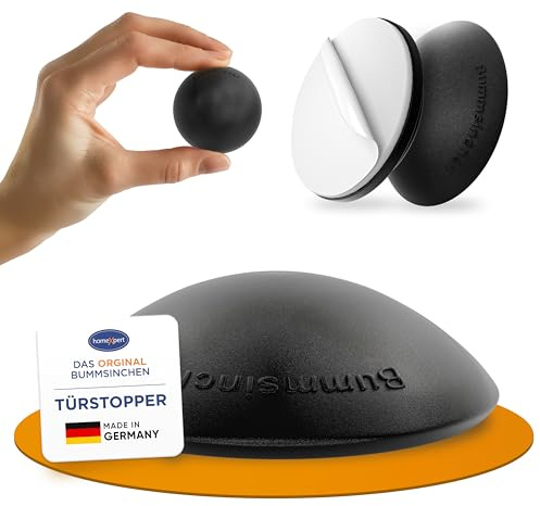 homeXpert Türstopper Wand Schwarz selbstklebend [10 Stück] - Ø 40 mm - kleiner Wandpuffer für Wandschutz - Türpuffer Wand für Türanschlag, Türgriffschutz, Türklinken Stopper