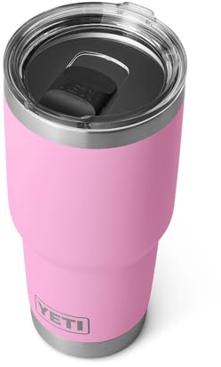 YETI Rambler - Vaso de acero inoxidable aislado al vacío con tapa MagSlider, 30 onzas, color rosa