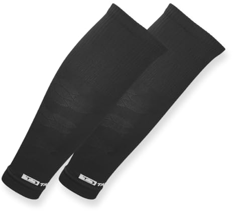 Tapedesign - TUBES PRO 1 Paar Fußball Stutzen (ohne Socken) Schwarz für Damen, Herren & Kinder - Fussball Sleeves für Schienbeinschoner - Fussball-Stutzen Knie lang - Fußball-Strümpfe (One-Size)