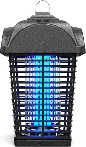 Bug Zapper - Zapper eléctrico para exteriores, 4200 V, zapadora de mosquitos para insectos, para interiores, trampas para moscas, plástico ABS, matador de mosquitos enchufable para patio, patio,