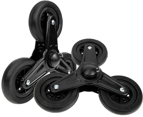 SEWACC Handwagenräder Dreieckräder Aus Eisen Schwerlastrollen Für Einkaufswagen Und Treppensteiger Trolley Zubehör Für Stabilen Transport