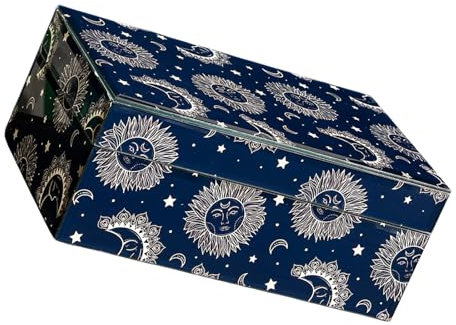 Uqezagpa Versatile Jewelry Storage Box Stylish Glass Jewelry Container Strorage Box for Rings and Necklaces Collection