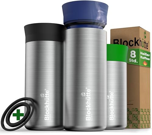 Blockhütte Taza Térmica de Acero Inoxidable de 354 ml - Para Llevar Bebidas Calientes por 8 Horas - A Prueba de Fugas - Para Café y Té
