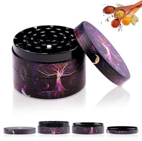 YapitHome Grinder Weed Piccolo Grinder Macinino Grinder Metallo per Polline,Erbe,Tabacco,Fiori