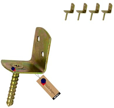 GeZu Impex Fence Holder Electroplated Set of 4 L Braid Fence Support Panel Brackets