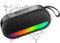 Cassa Bluetooth Portatile Potente, Altoparlante Bluetooth 5.3 con Sonori Stereo HiFi Bassi, IPX6 Speaker Bluetooth con Luce LED, 10H di Autonomia, Chiamata Senza Mani per Casa, Esterno, Viaggi, Nero