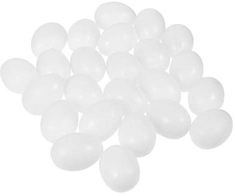 ROMISBABA 30pcs Simulated Pigeon Eggs Plastic Bird Eggs for Pigeon Prevention Tricking Birds to Stop Laying in Garden Nest Box