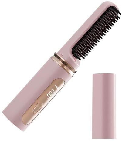 ycezw Pour les cheveux - Fer à lisser sans fil - Outil de coiffage avec chauffage rapide et température réglable, dommages réduits aux cheveux