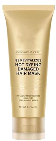 zjhukfmc Masque Capillaire Cheveux Secs Abîmés,Soin Réparateur Cheveux Secs Endommagés - Lotion Lissante Soin Après Coloration 70 g, Solution Sans Rinçage Idéale Cadeau Maison Voyage