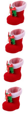 DECOMELODY 4piezas Botas De Dulces Navideñas Bota Colgante De Obsequio Colgante Navideño Para Decoración Zapatos De Contenedores De Para Decorar