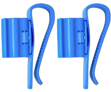 2Pcs Adjustable Blue Plastic Pipe Clip Hose Holder Aquarium Equipment Accessories