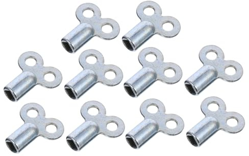 DEARMAMY 10 Pcs Zinc Alloy Square Radiator Bleeding Keys Practical Wrench for Valve and Gas Valve Air Plumbing Tool with Sturdy Design