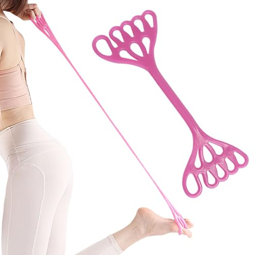 Bandas elásticas de entrenamiento – ​​Correas de tensión para brazos y espalda, alta elasticidad, 5 anillos para los dedos, material de látex duradero | Dispositivo de fitness para gimnasio en casa