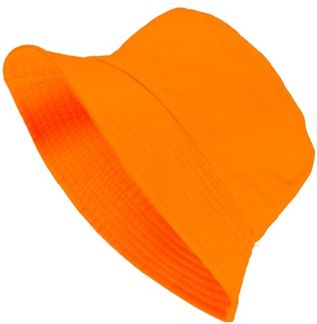 TrendandStylez Neon Angler Hut in 4 leuchtenden Farben – Fischerhut für Damen & Herren als 90er Jahre Accessoire, der perfekte Sonnenhut für Festival, Rave, Malle Party & Karneval