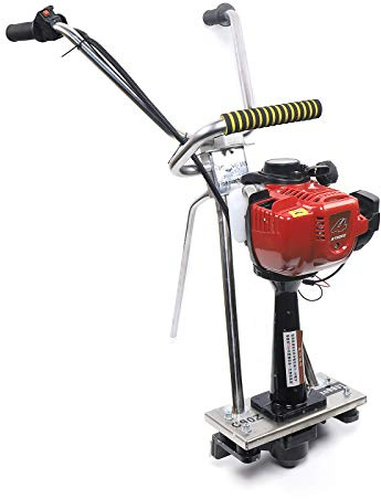 4 Stroke 35.8CC Gas Concrete Wet Screed Commercial Power Screed Vibratory Screed Power Unit Board Concrete Surface Smooth Finish Machine Cement Fits 1-5M Blade 900W Stainless Steel Frame