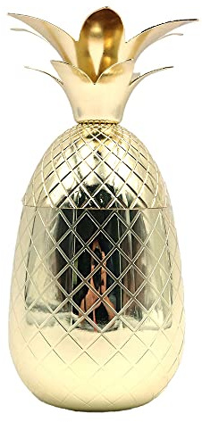 ANCLLO 500 ml Ananas-Cocktailglas, kreative Form, personalisierbar, Edelstahlbecher für Cocktails