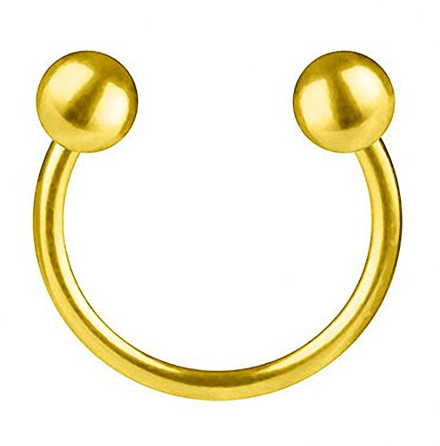 Piercingfaktor Hufeisen Piercing Edelstahl Brust Nippel Lippe Nase Septum Tragus Ohr Helix Intim mit Kugeln