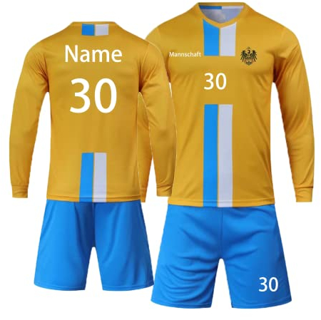 LAIFU Benutzerdefiniert Fussball Trikot Kinder Set und Erwachsene Set Personifizieren Name Nummer Mannschaft Fussball Trikots Herren und Frauen