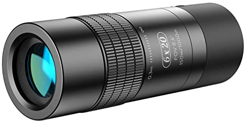 Teleobjetivo monocular para exteriores con clip para smartphone, 6 x 20 m