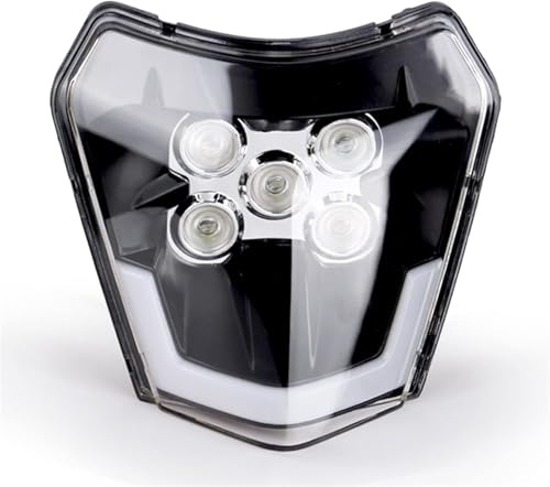 Moto phare LED plaque phare avant adapté for KTM EXC 300 XC XCF XCW XCFW SX SXF SXS 125 à 690 2012-2022 tête lumière mèche