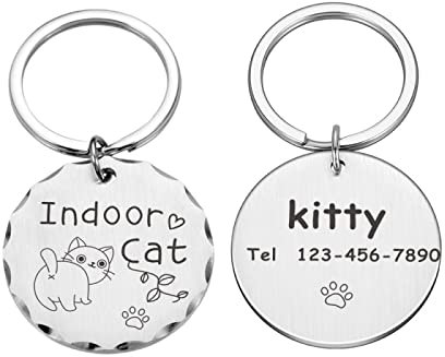 Anti-verlorene Hunde- Und Katzenmarken Kundenspezifische Haustiere Acryl-ID-Tag Personalisiertes Buntes Halsbandzubehör Haustier-Namensschild Haustier-ID-Halsband-Tags,Blau,25 X 38 Mm