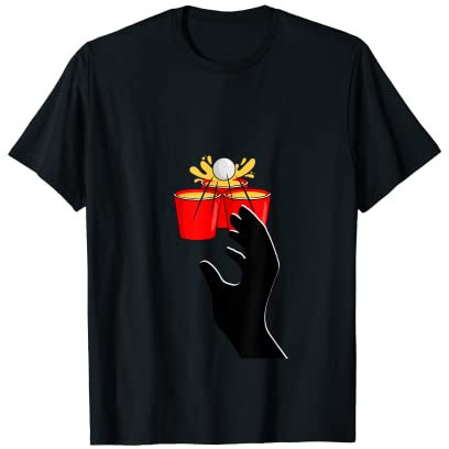 Bierpong Biertrinken Bier Fun Trinken Saufen Biertrinker T-Shirt