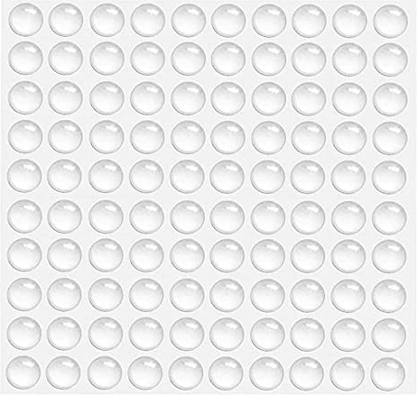 Gummipuffer, 100 Stück Gummifüße Selbstklebend Türpuffer Transparent Anschlagpuffer, Türstopper Wand Gumminoppen für Glasplatten, Türen, Schränke, Schubladen (Transparent)