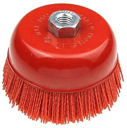 BOBOBH 1 Pezzo 115 x M14 Spazzola abrasiva a Tazza Ruota P80 Pile Polymer-Abrasive 4,5 Pollici Strumento per smerigliatrice angolare