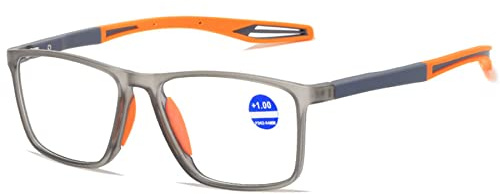 Lanomi Mode Kurzsichtige Blaulichtfilter Brille Rechteckig TR90 Rahmen Flexibel Leichte UV400 Schutz Outdoor Myopia Brillen für Damen Herren