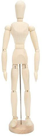 16-Zoll-menschliche Schaufensterpuppe aus Holz, Mini-flexible Drehbare Skizze Zum Zeichnen von Holzfiguren mit Beweglichen Modellen, Puzzle-Spielzeug, Perfekt Zum Zeichnen der Menschlichen Figur