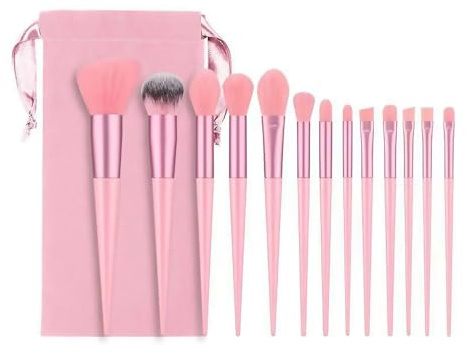 Glamour-Brush Set: 13-NI-1 pennelli per trucco viso e occhi per fondotinta, cipria, correttori, fard e ombretto, trucco impeccabile