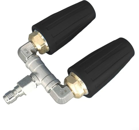 Pulvérisateur rotatif 4000 psi double buse turbo, pour nettoyeur haute pression pistolet accessoire 6,35 mm Quick Connect