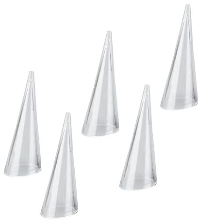 PACKOVE 5st Displayständer Aus Acryl Ringhalter-display Kegelhalterständer Ringorganisator Halskettenhalter Ringanzeige Ohrringhalterung Schmuckständer Schmuckdisplay Aufhänger Ohrringe