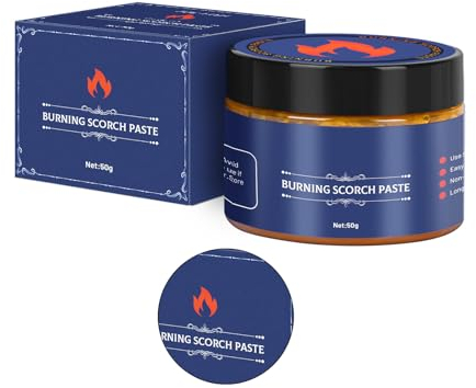 MULAIDI Innovadoras pastas de leña quemadas de madera, antorcha de gel, suministros de decoración adecuados para varias superficies, color crema ardiente