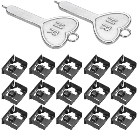 sourcing map 15pcs Port Blocker Locking USB Port/Dust Metal Blocker with Coded Key,Black